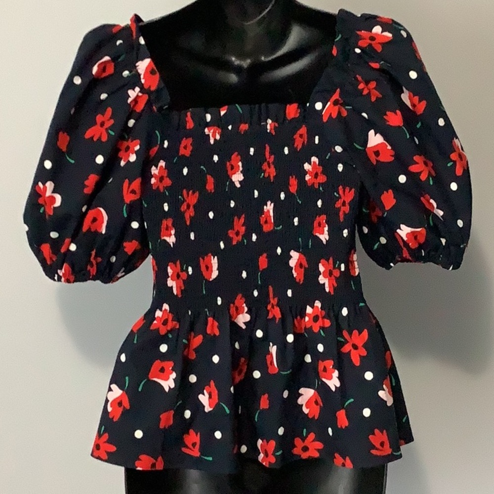 KATE SPADE|| Puff Sleeve Top NWOT - Picture 8 of 11